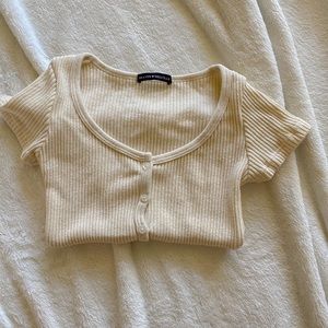 brandy melville cream zelly top